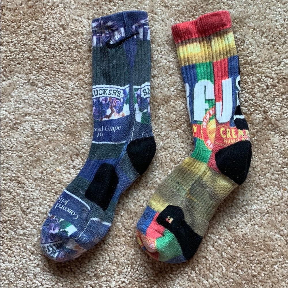 Peanut butter and jelly mid socks